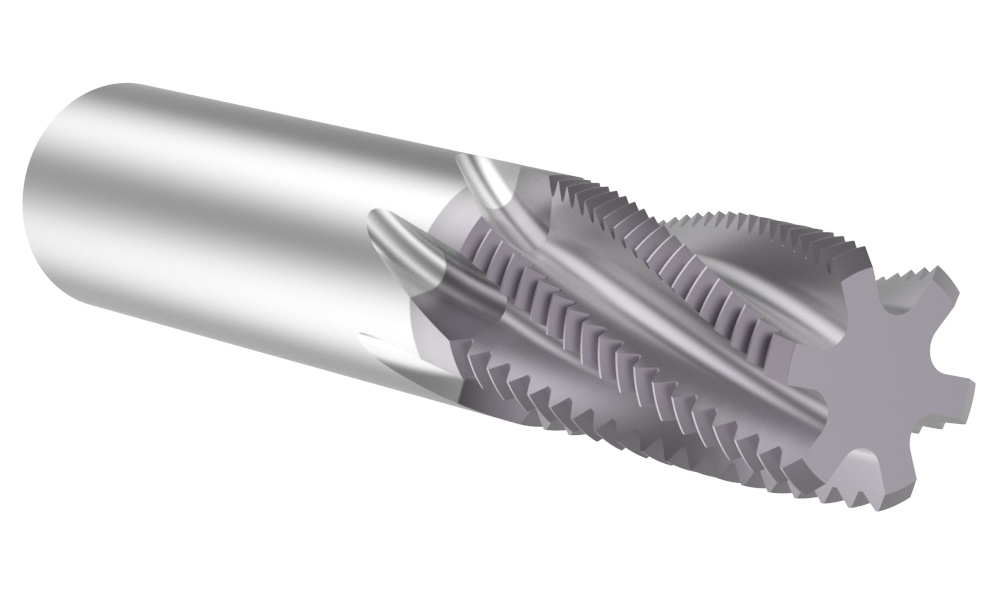 Picture of Thread Mill USA TM10008 Carbide 1" x 8.00TPI UN 0.620 Cut Dia Cylindrical 0.6250 4.000 OAL TIALN